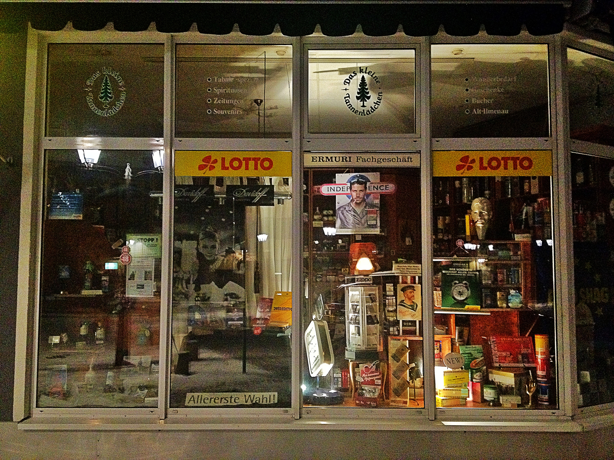 Tobacco shop window, Ilmenau, Germany